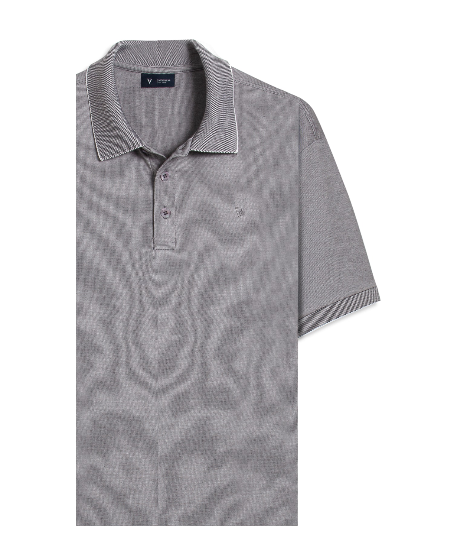 Polo Pima Interlock Cinza