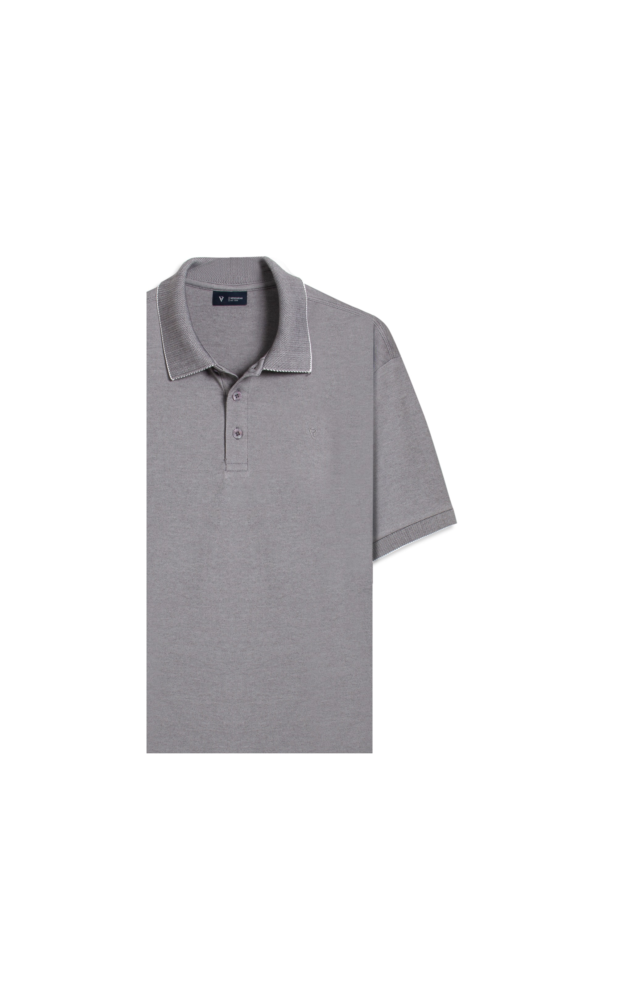 Polo Pima Interlock Cinza