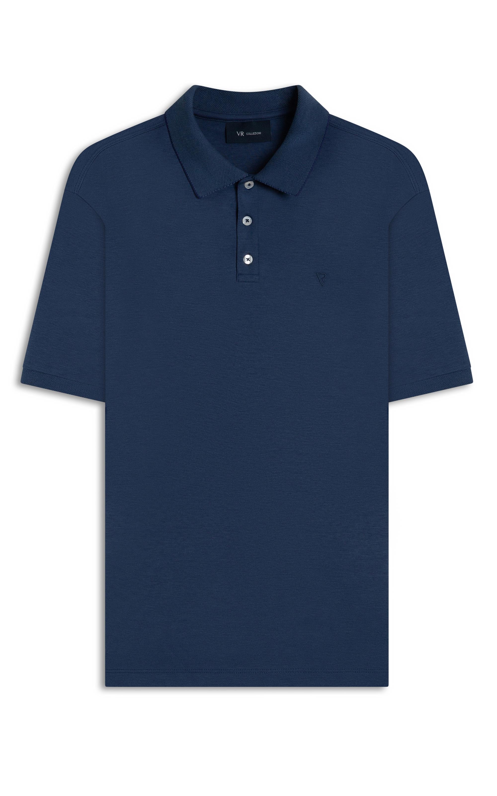 Polo Pima Interlock Dark Blue
