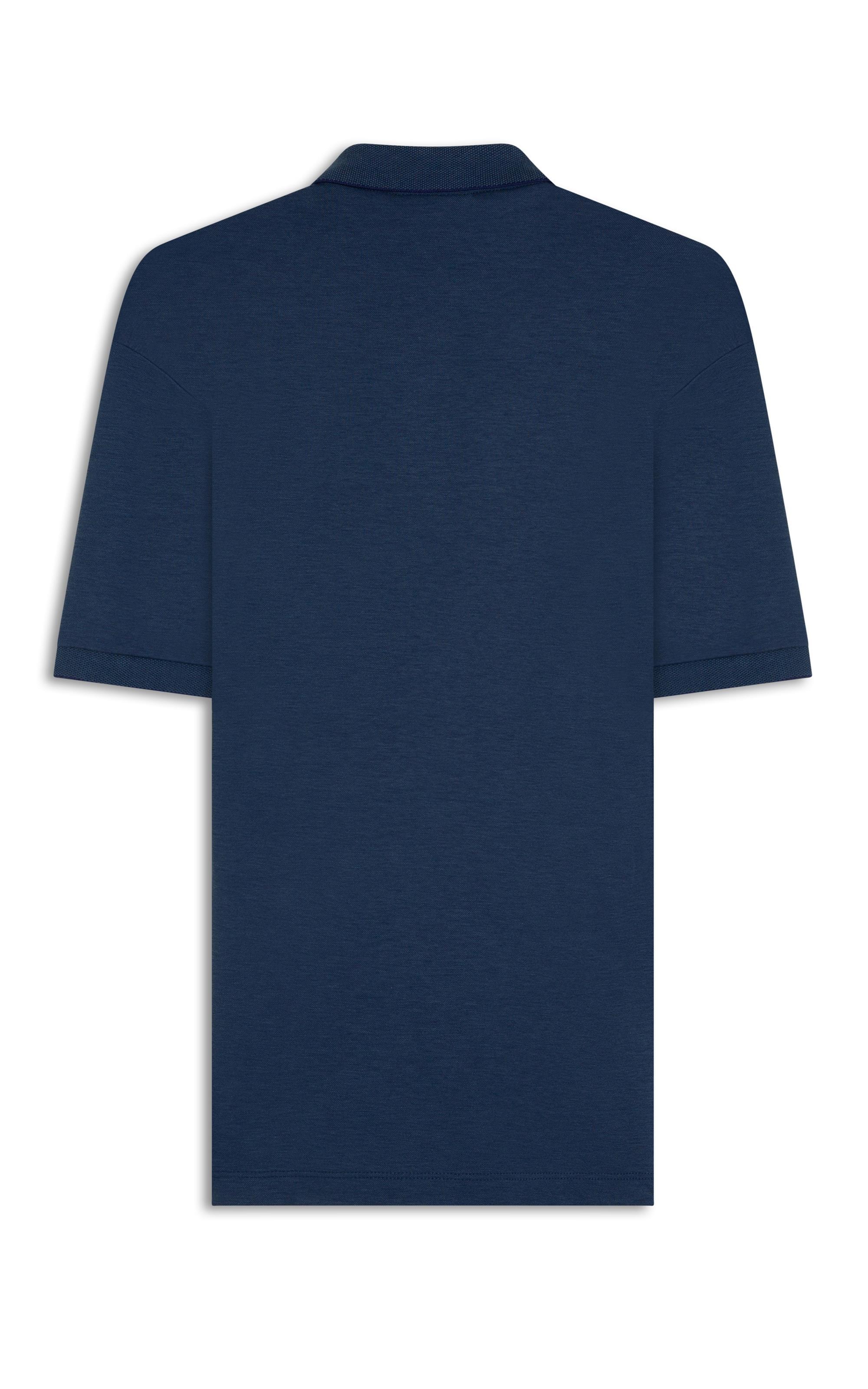 Polo Pima Interlock Dark Blue