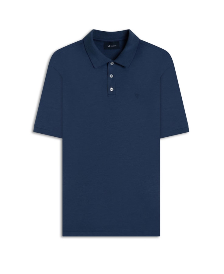 Polo Pima Interlock Dark Blue
