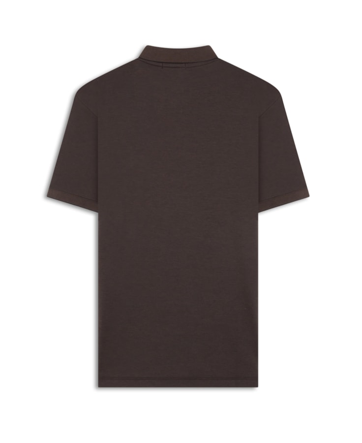 Polo Pima Interlock Dark Brown