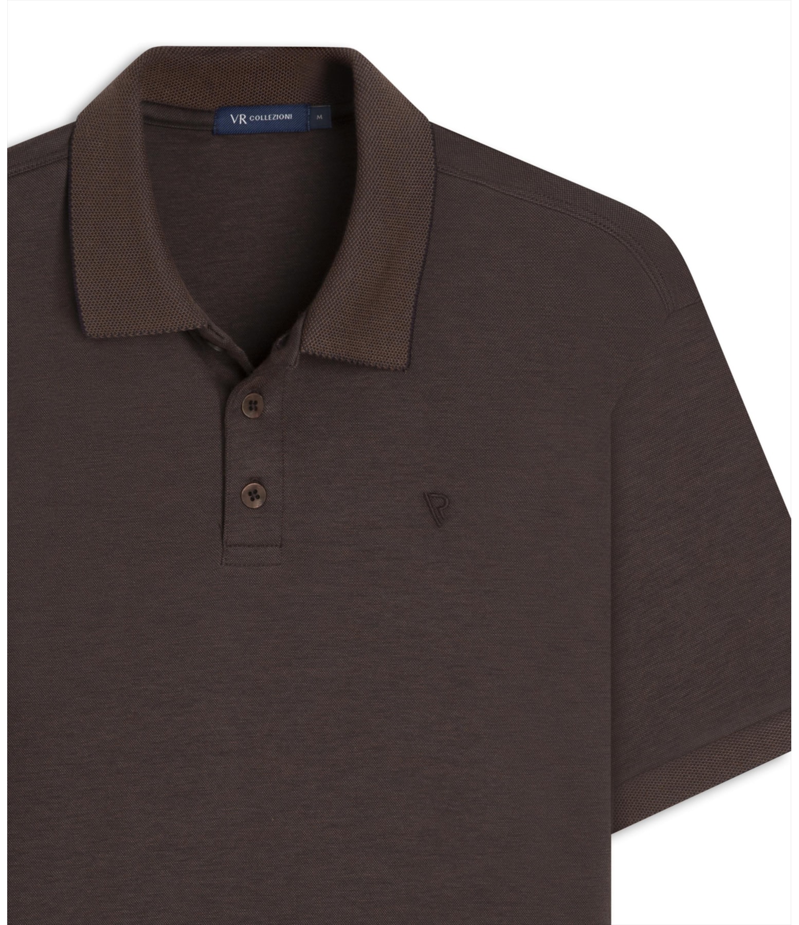 Polo Pima Interlock Dark Brown