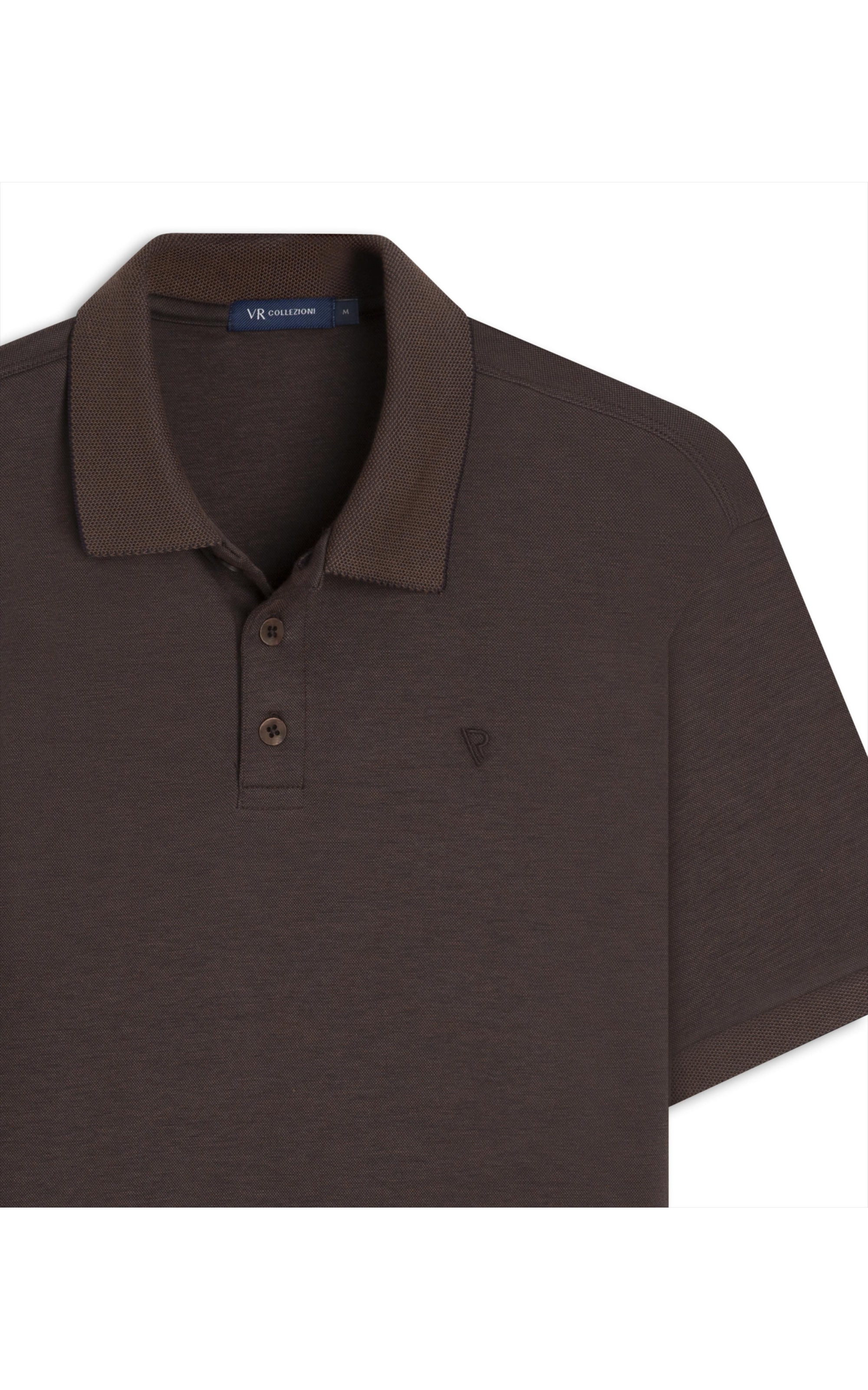 Polo Pima Interlock Dark Brown