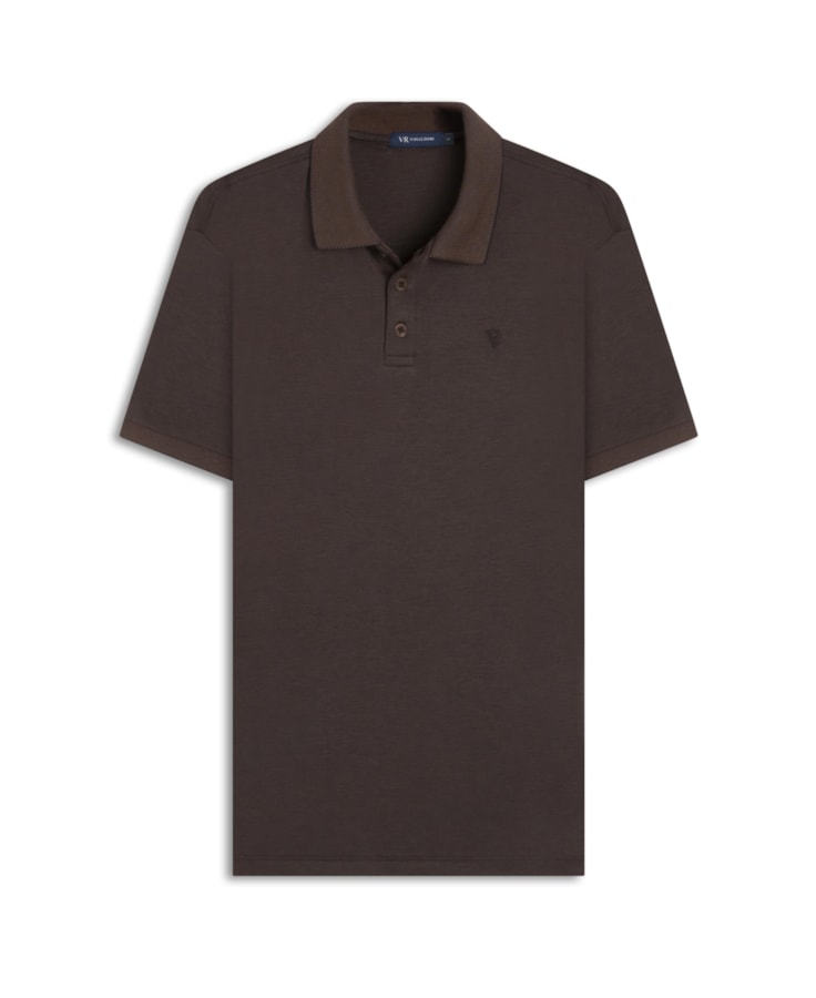 Polo Pima Interlock Dark Brown