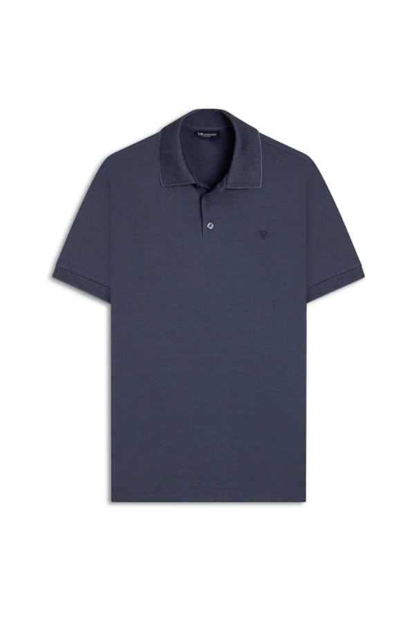 Polo Pima Interlock Marinho