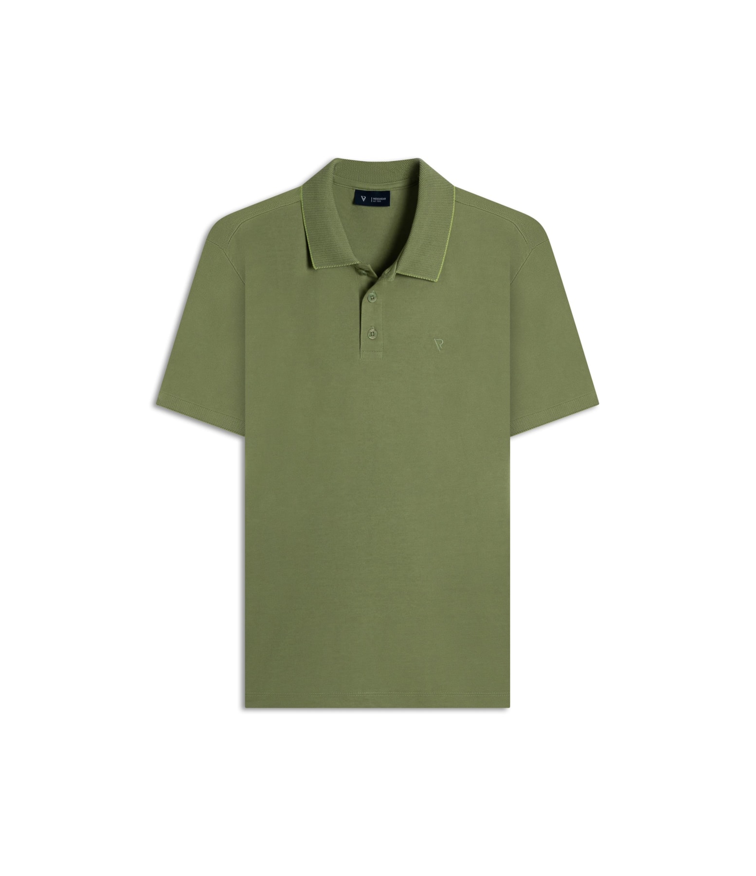 Polo Pima Interlock Verde Oliva
