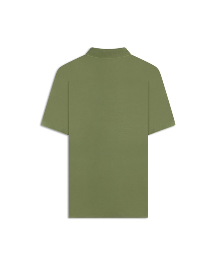 Polo Pima Interlock Verde Oliva