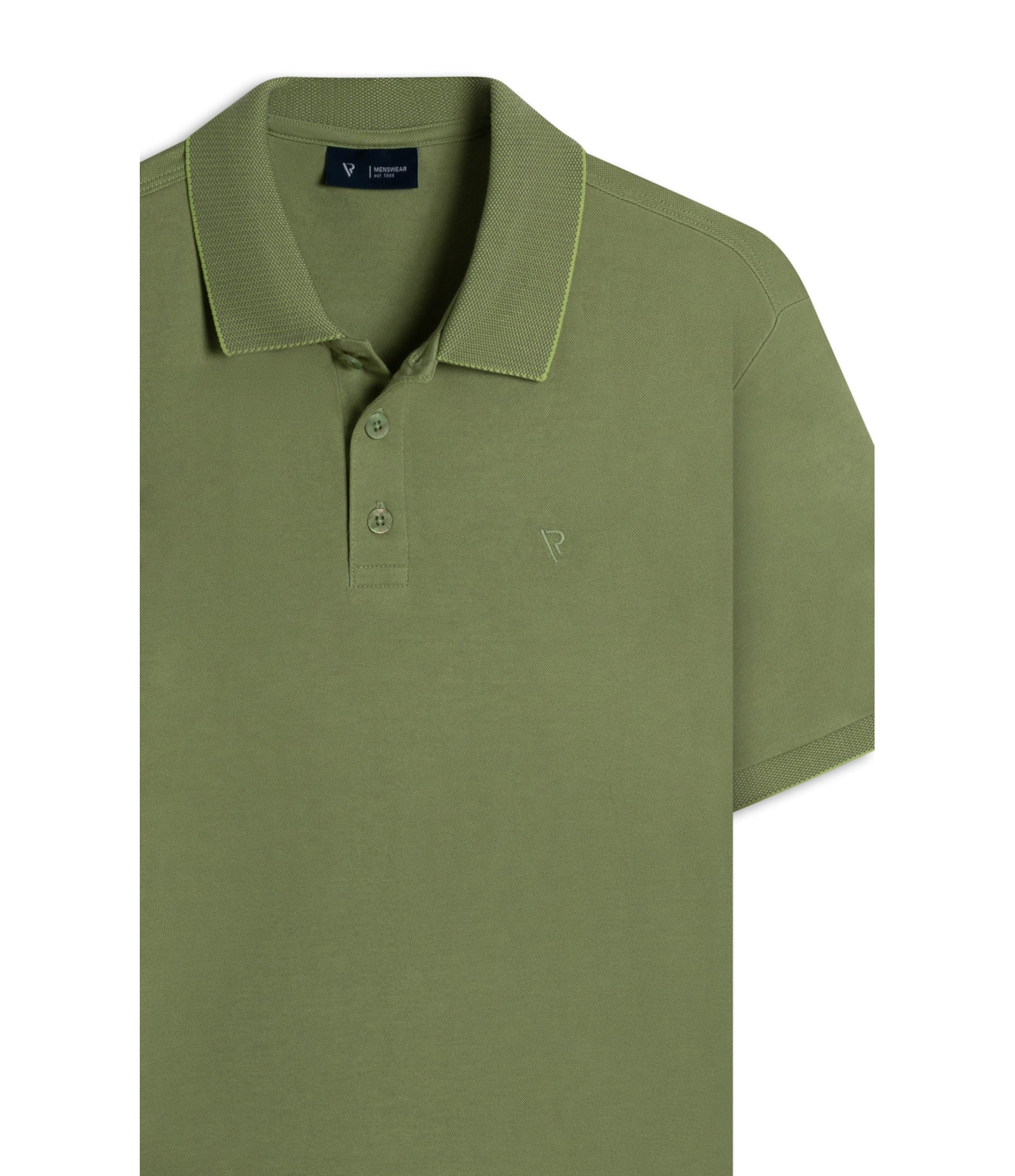 Polo Pima Interlock Verde Oliva