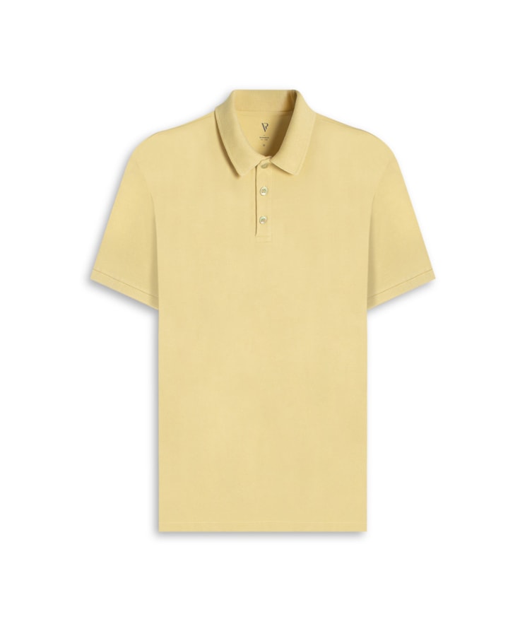 Polo Piquet Básica Amarelo