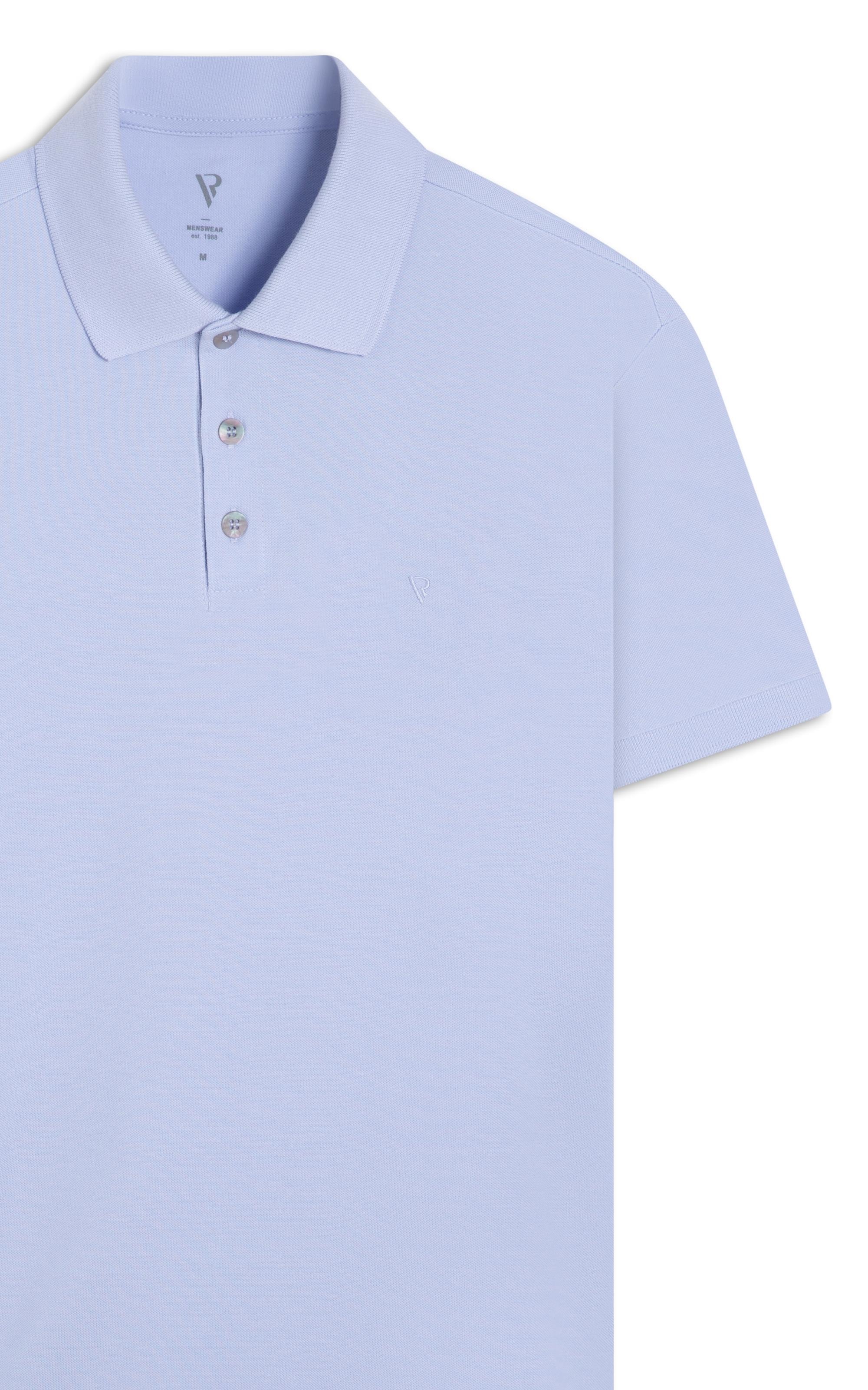 Polo Piquet Básica Azul