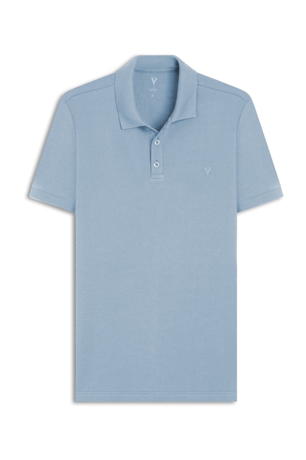 Polo Piquet Básica Azul