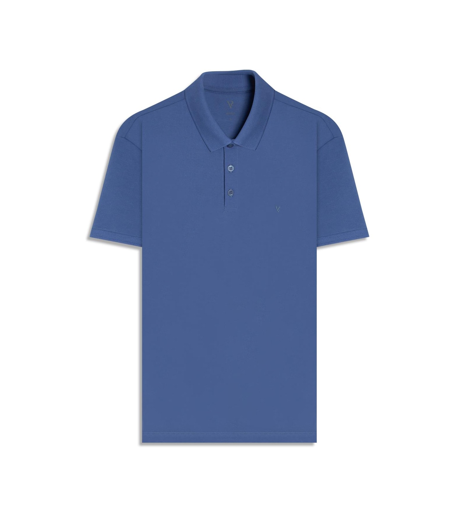 Polo Piquet Básica Azul Jeans