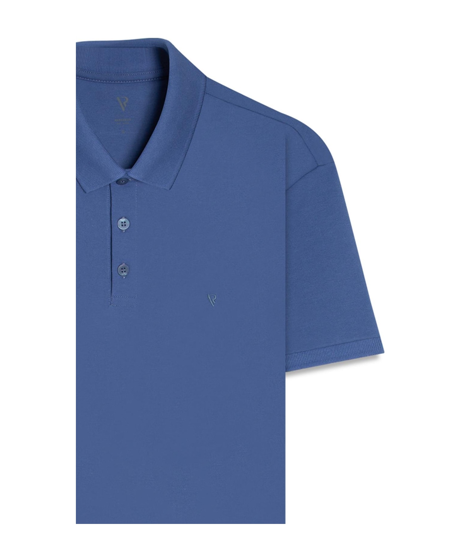 Polo Piquet Básica Azul Jeans