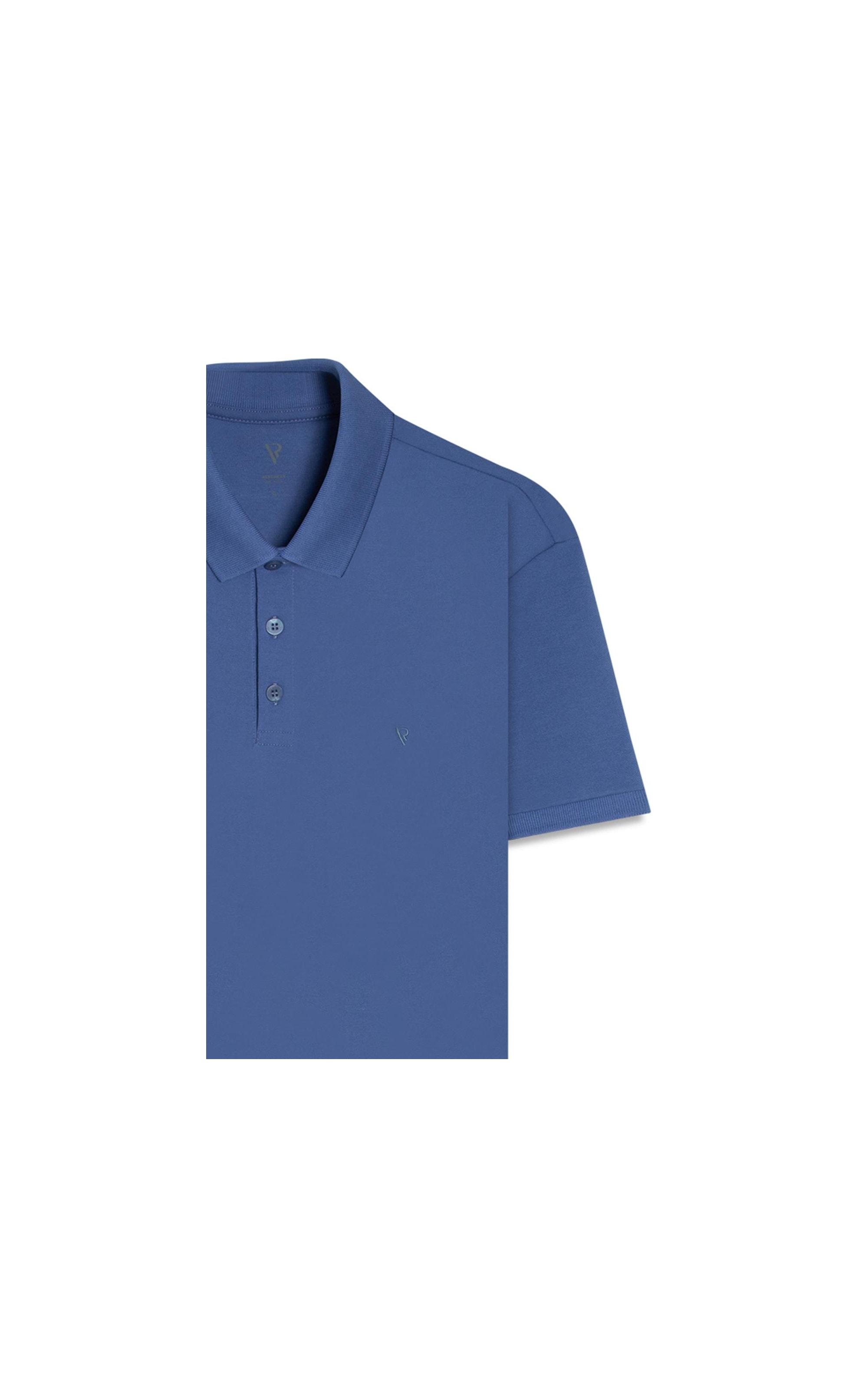 Polo Piquet Básica Azul Jeans