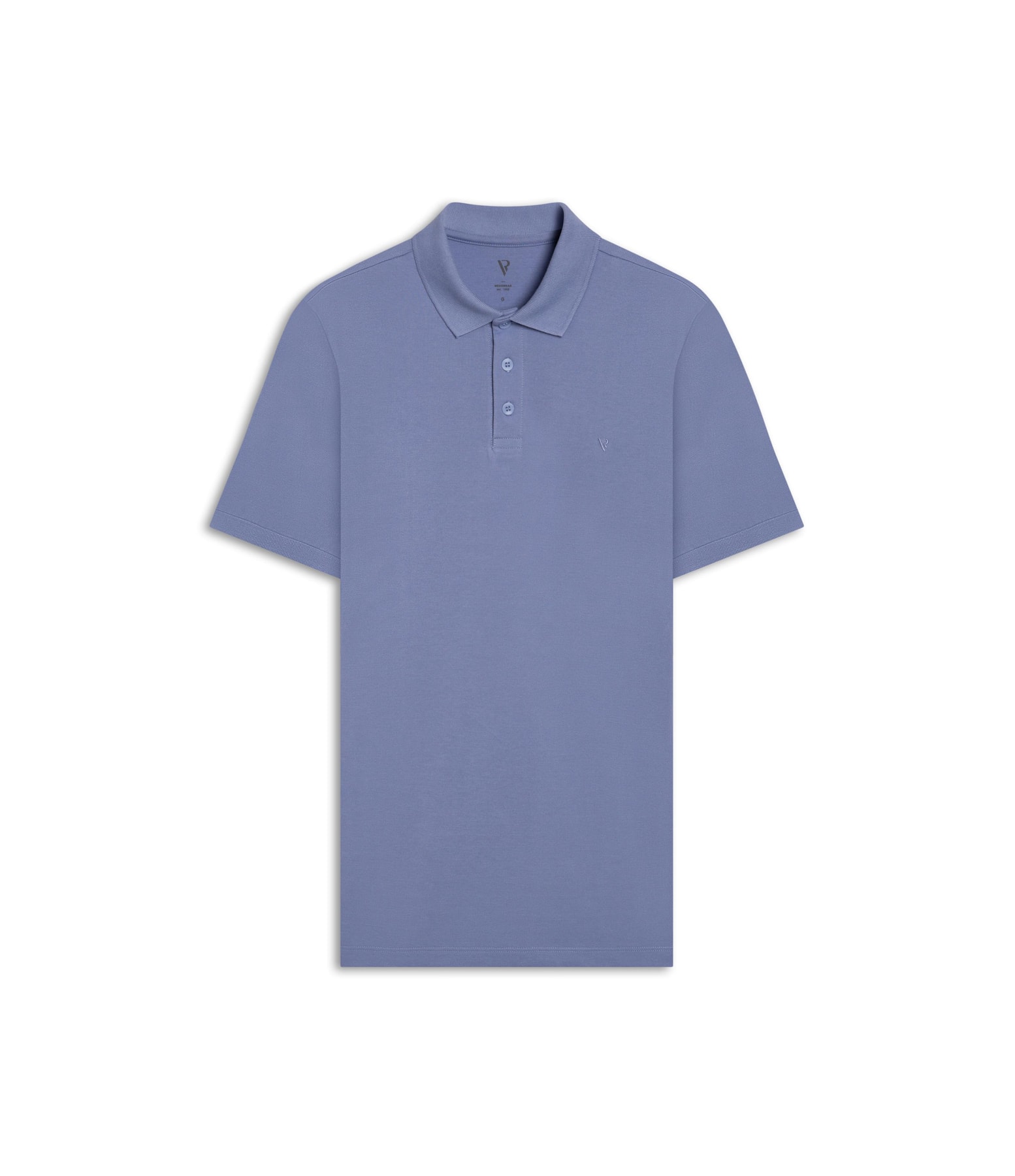 Polo Piquet Básica Azul Medio              