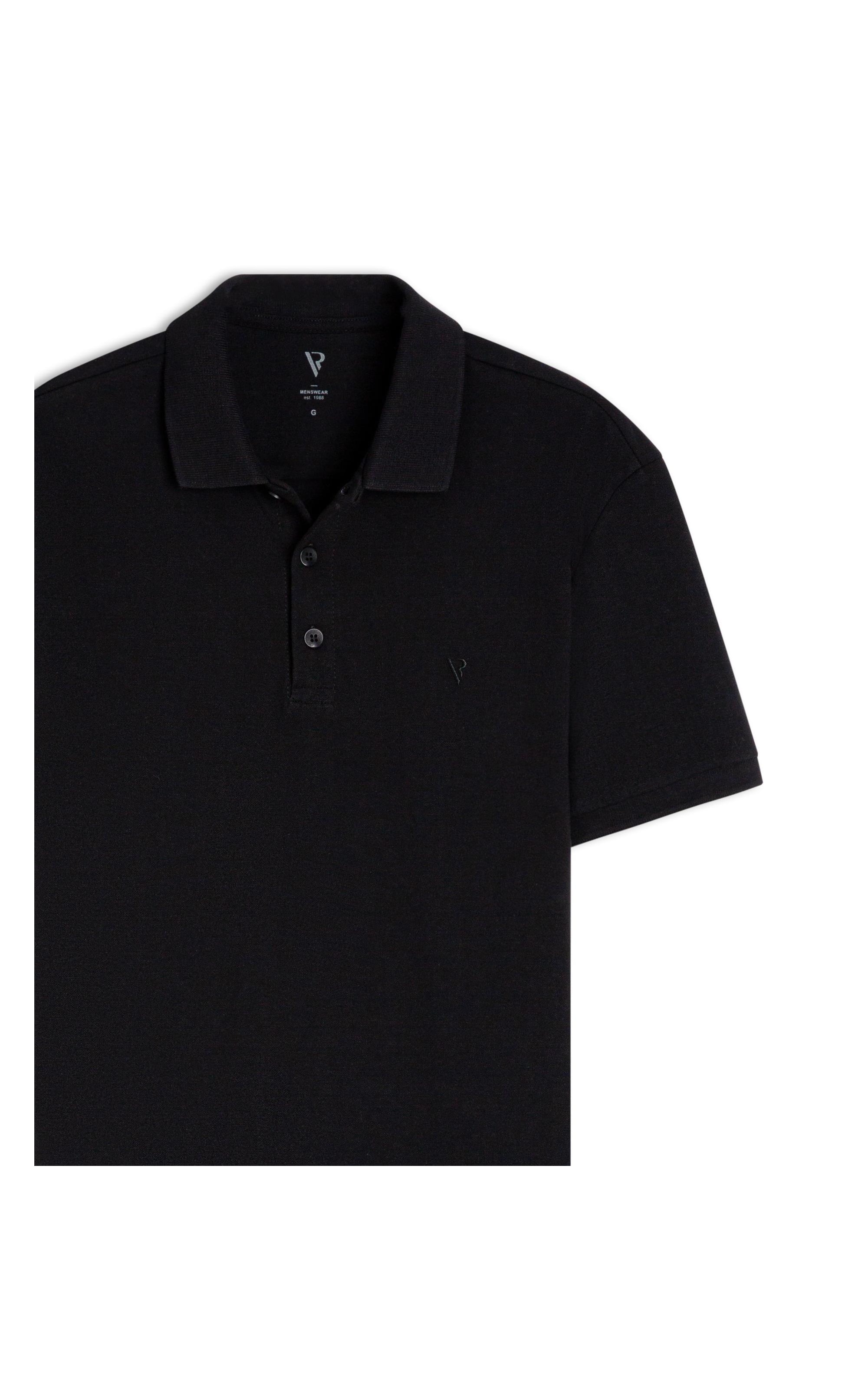 Polo Piquet Básica Black