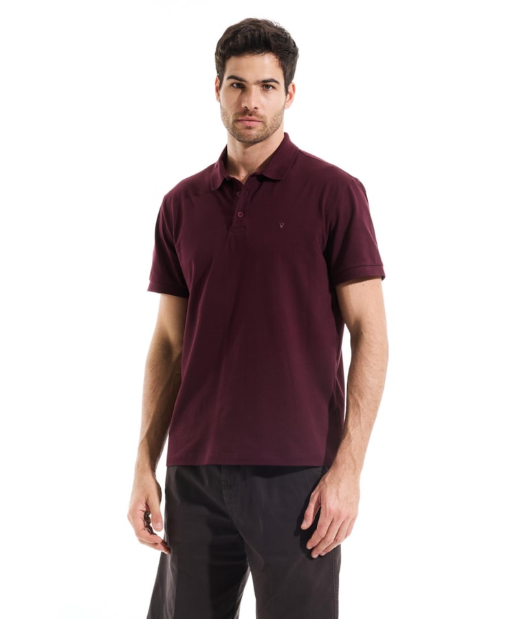 Polo Piquet Básica Bordeaux