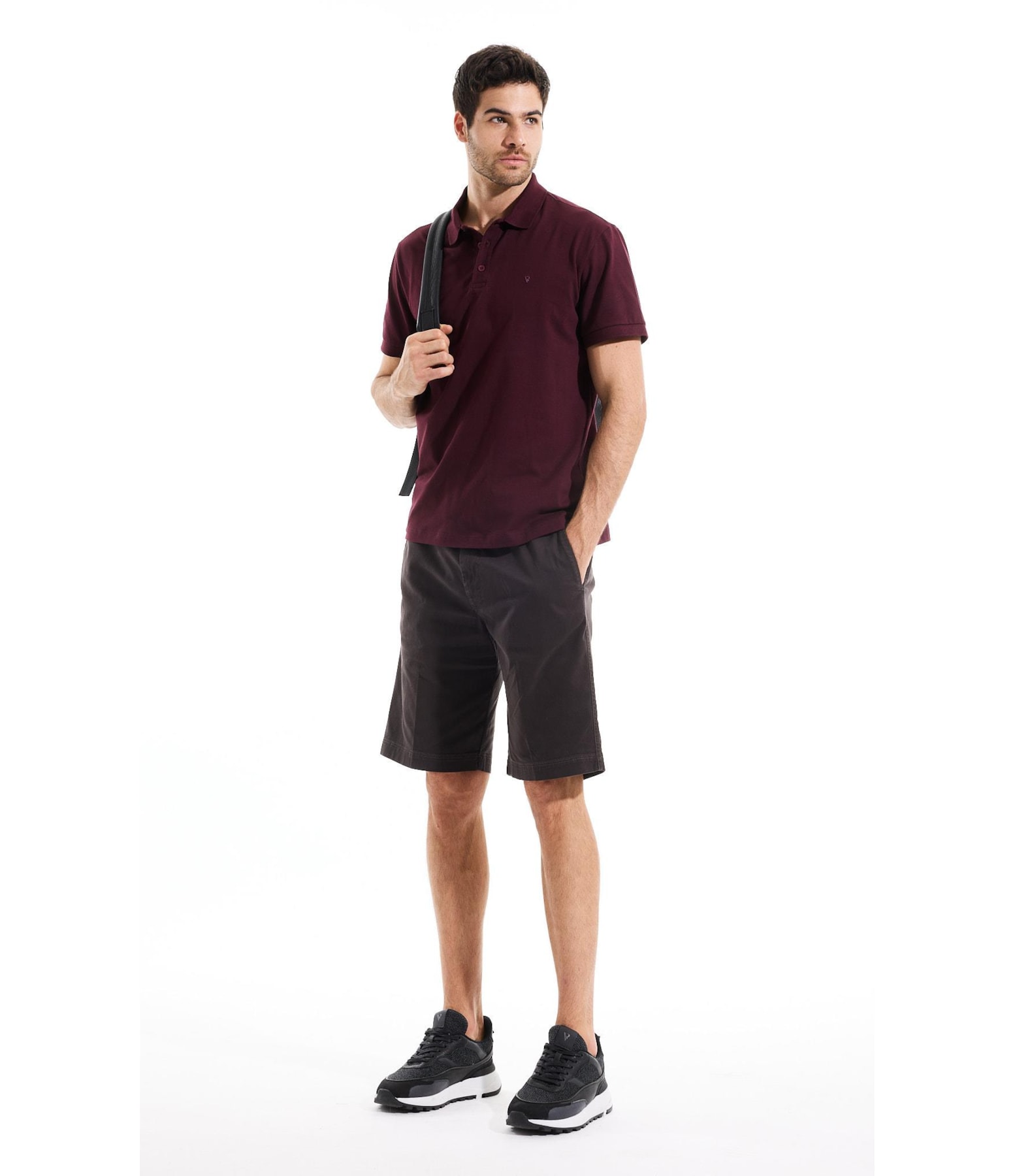 Polo Piquet Básica Bordeaux