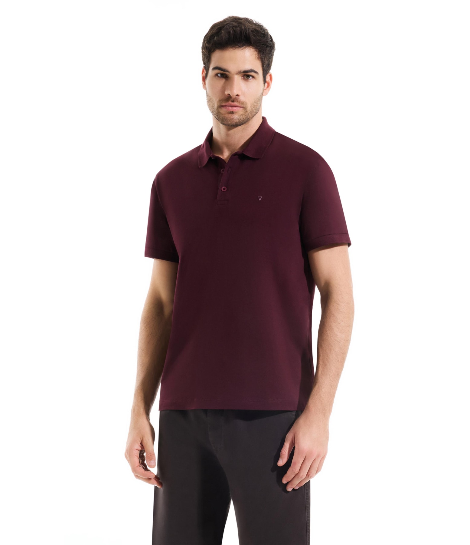 Polo Piquet Básica Bordeaux
