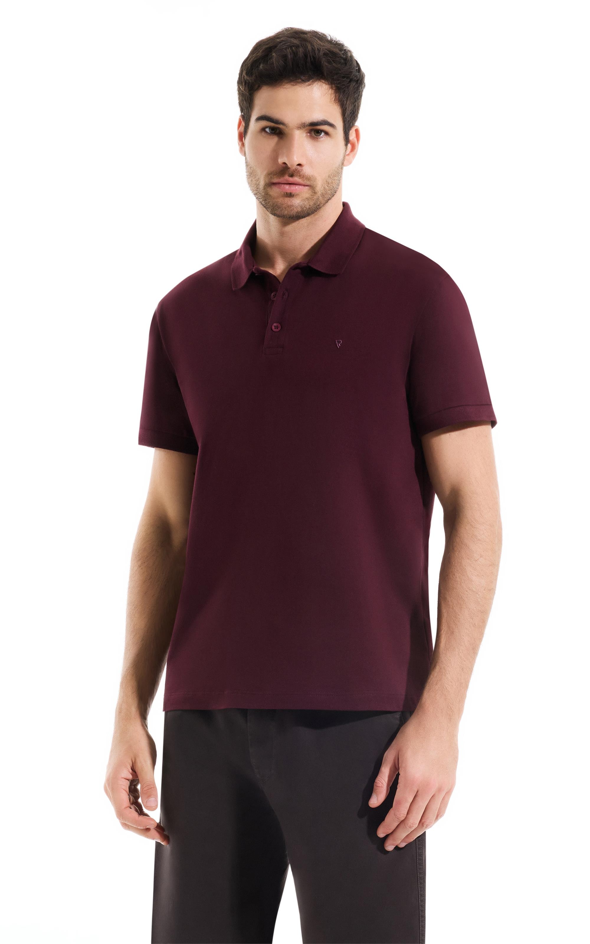 Polo Piquet Básica Bordeaux