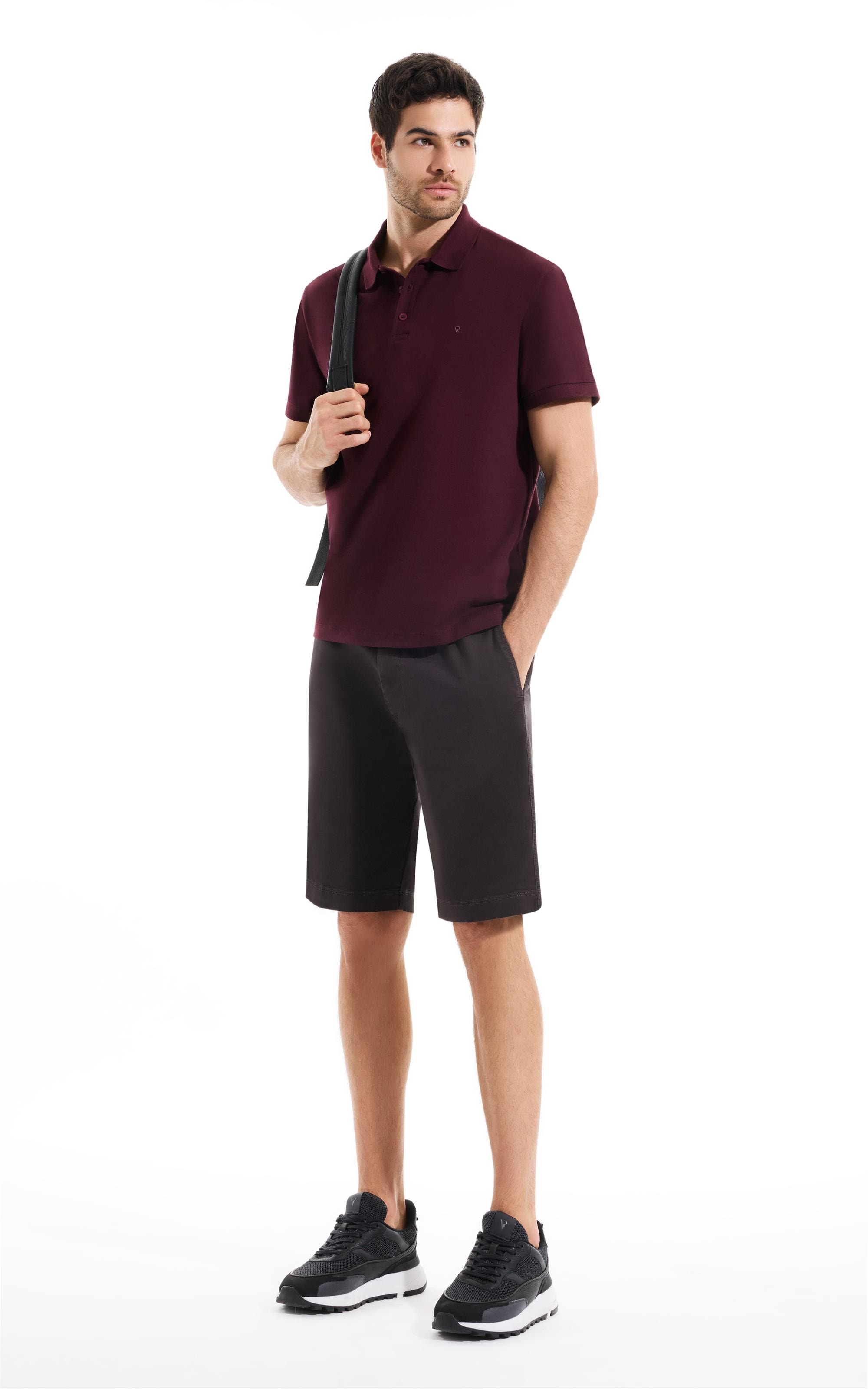 Polo Piquet Básica Bordeaux