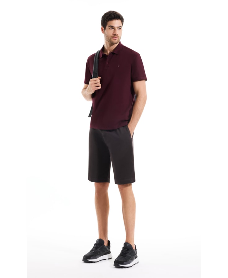 Polo Piquet Básica Bordeaux