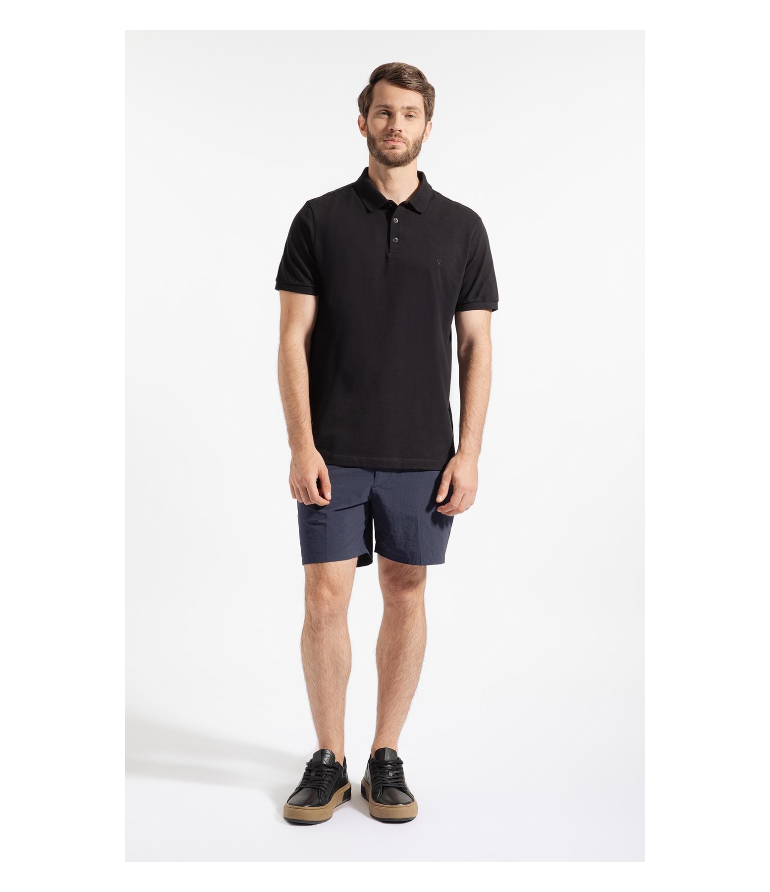 Polo Piquet Básica Preto