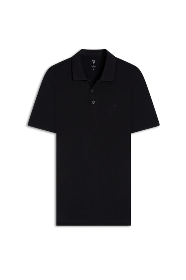 Polo Piquet Básica Preto