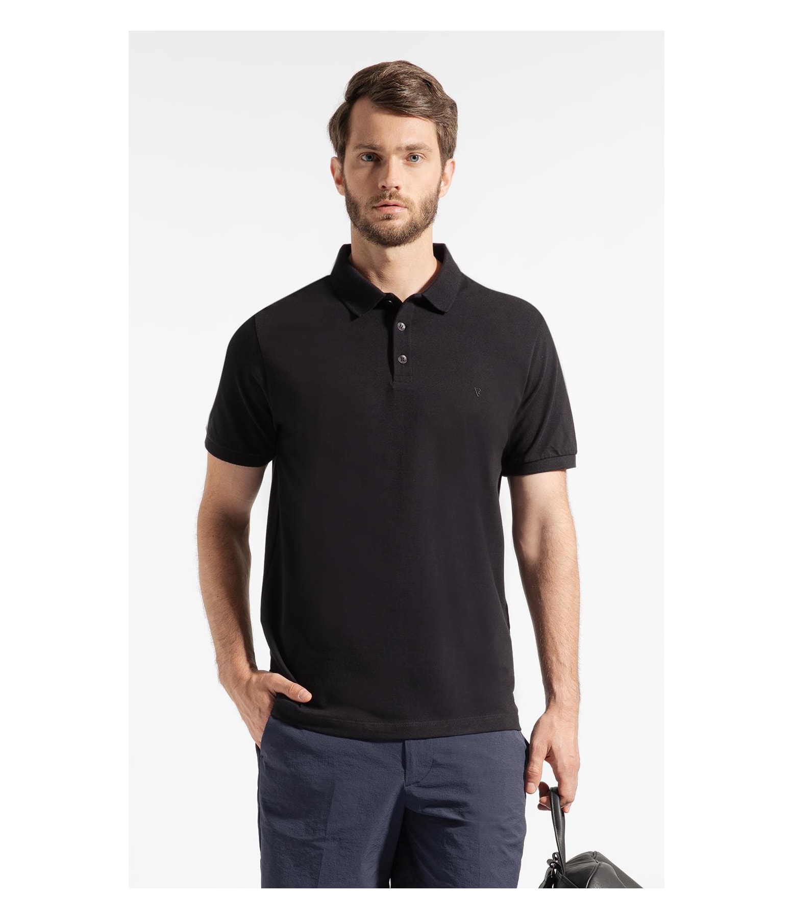 Polo Piquet Básica Preto