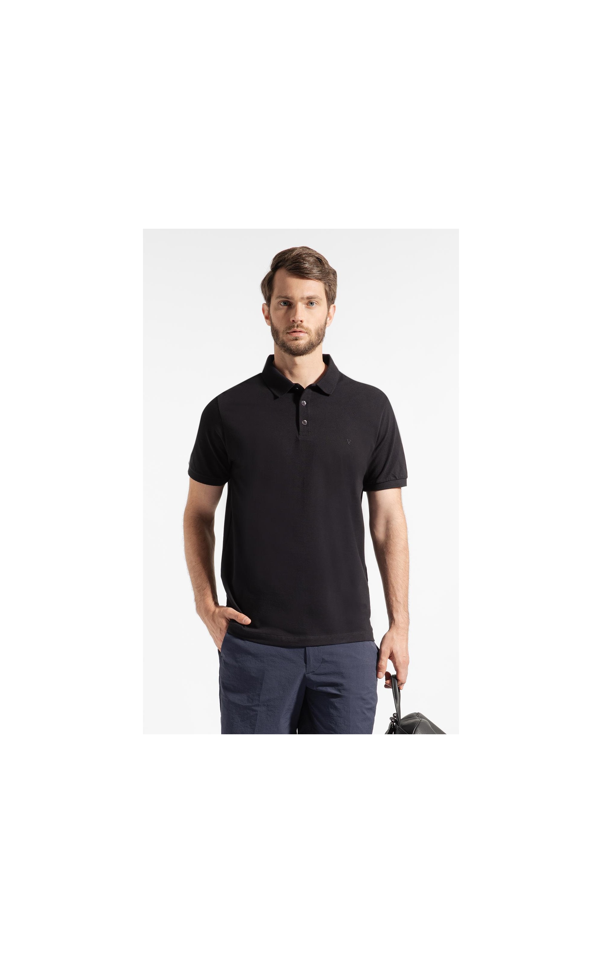 Polo Piquet Básica Preto