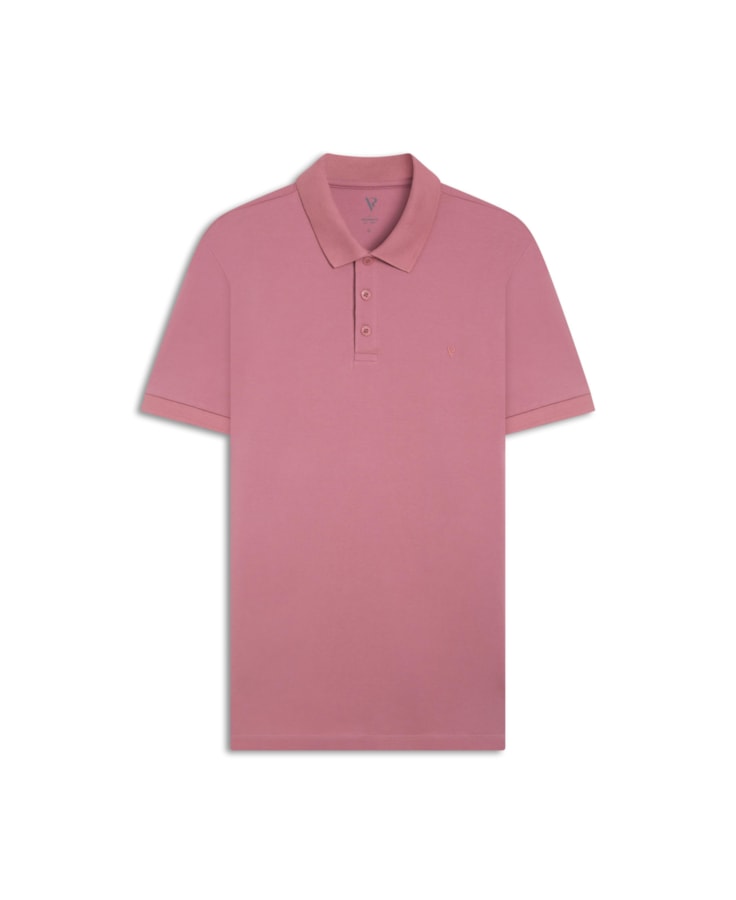 Polo Piquet Básica Rosa Dusty i