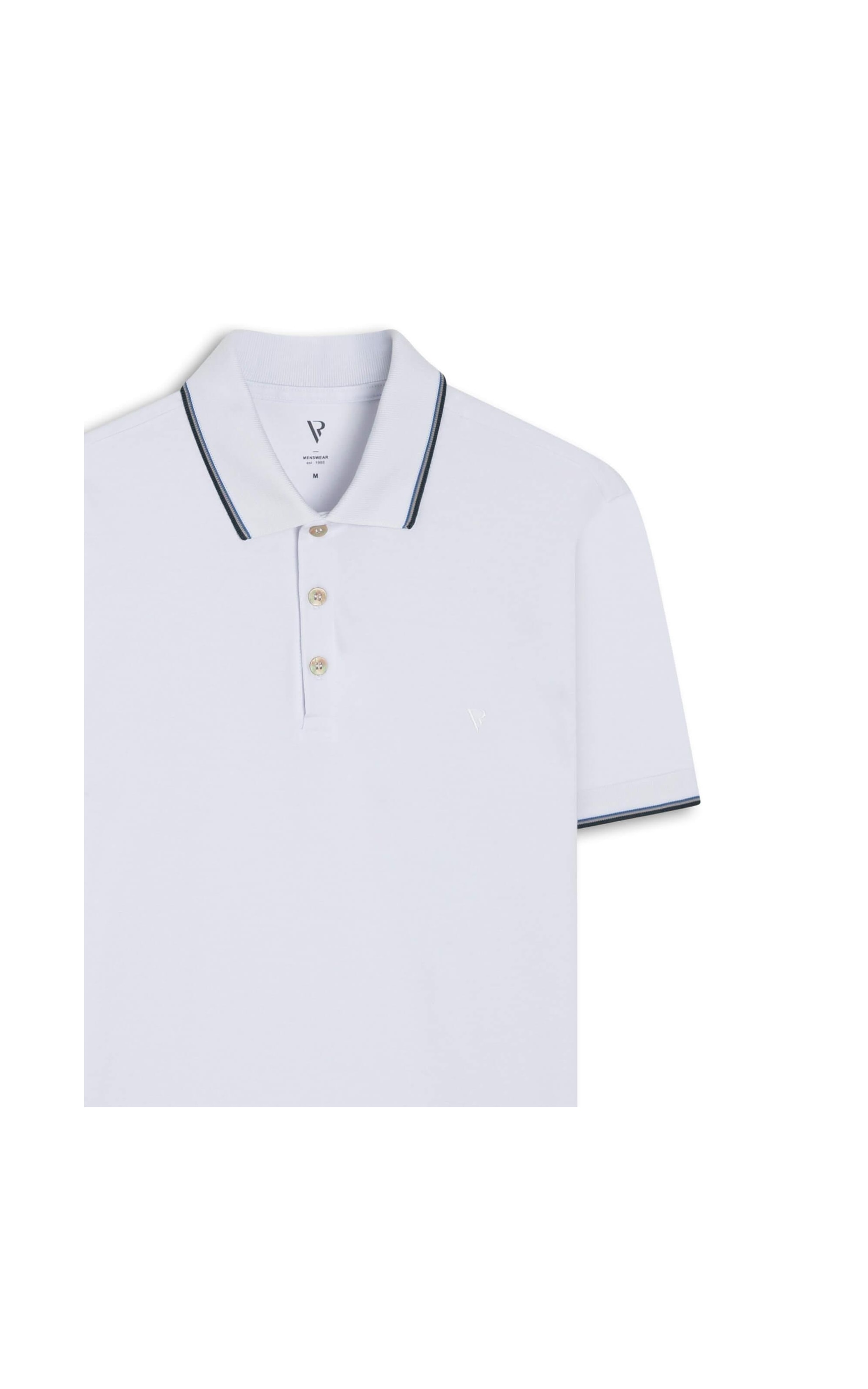 Polo Piquet Classic Frieze Branco