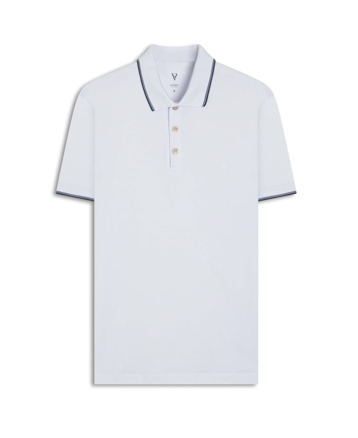 Polo Piquet Classic Frieze Branco