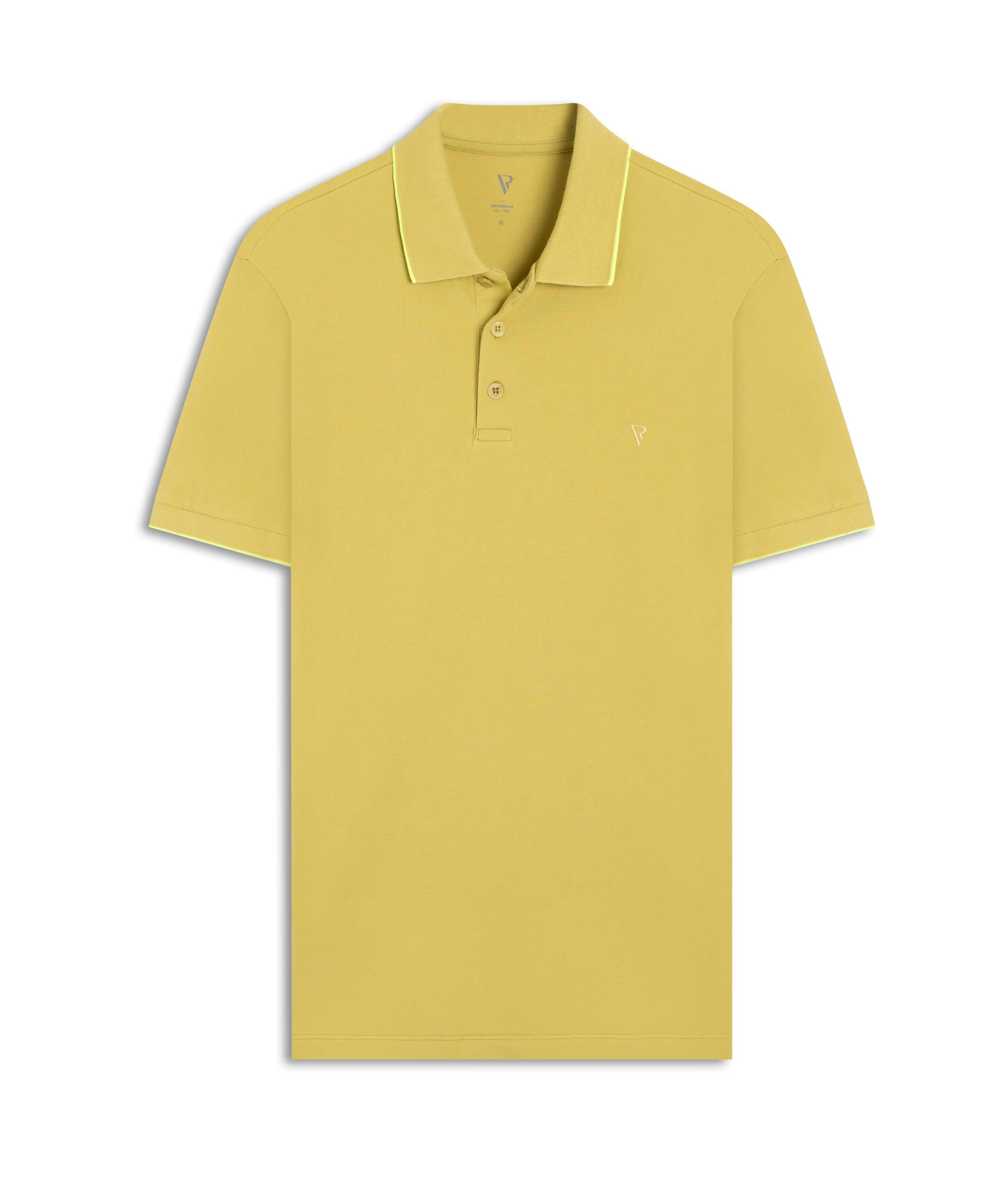 Polo Piquet Frieze Mostarda