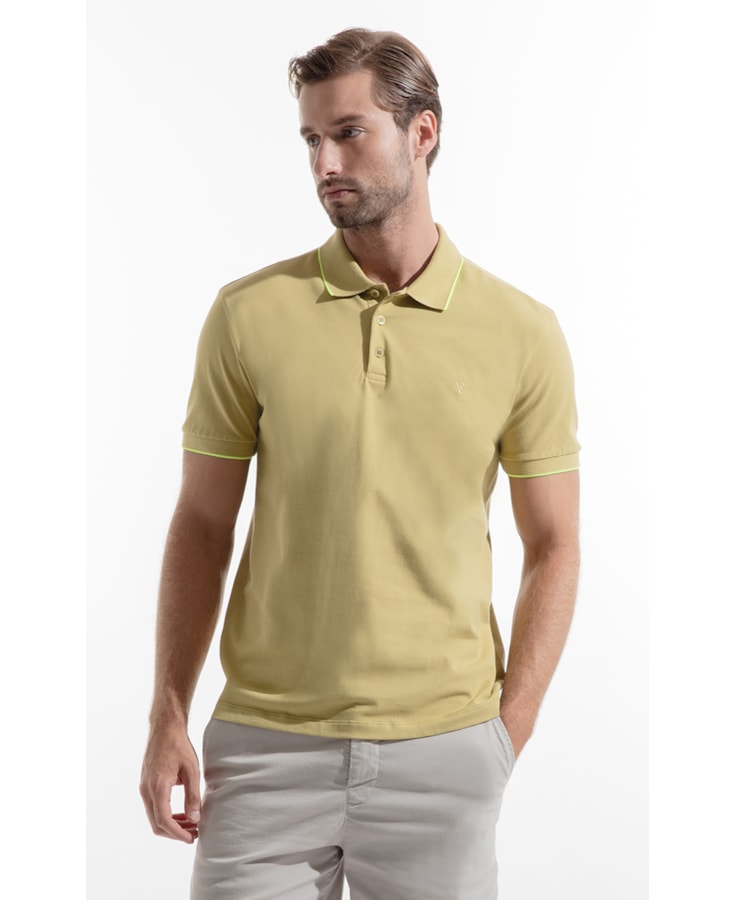 Polo Piquet Frieze Mostarda