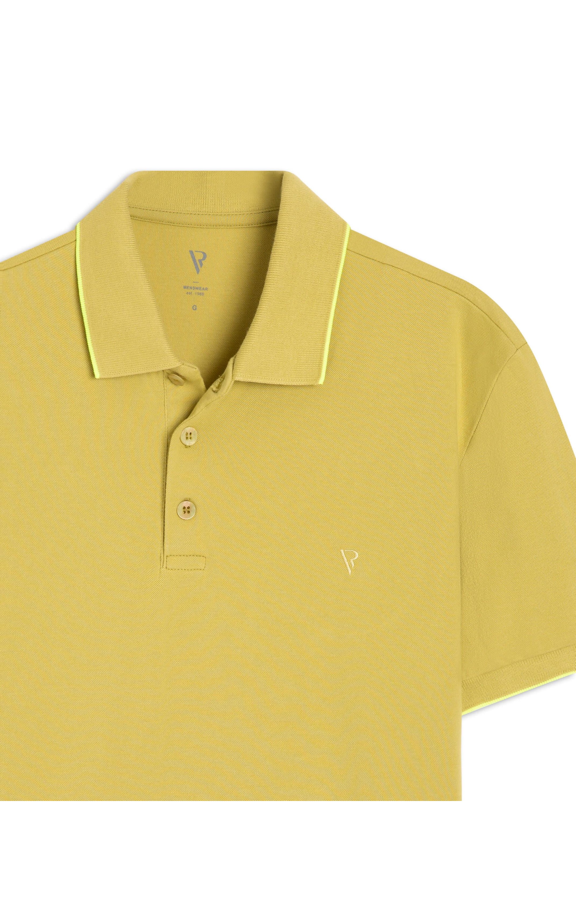 Polo Piquet Frieze Mostarda