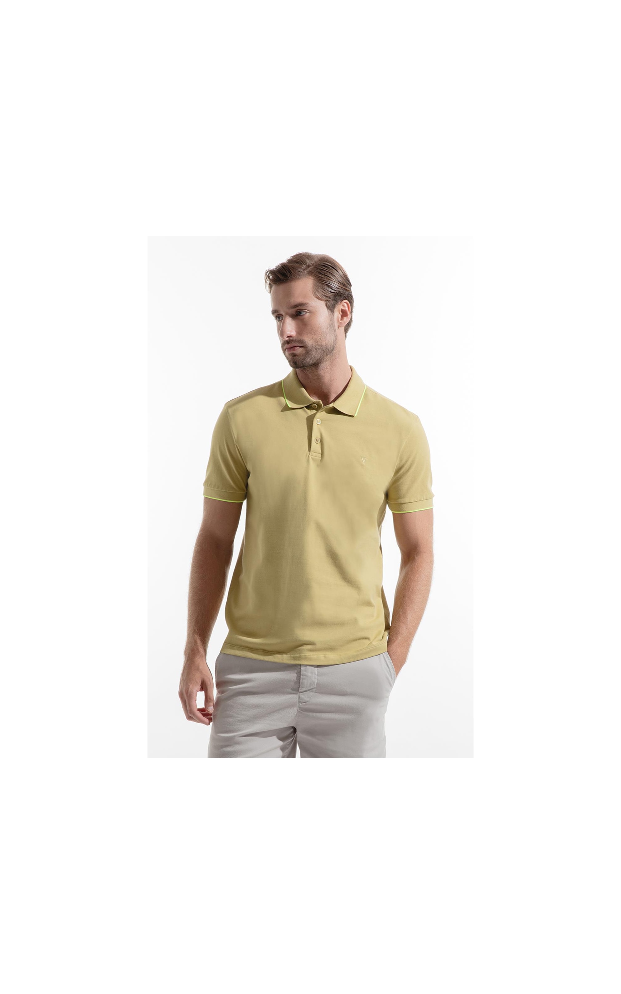 Polo Piquet Frieze Mostarda