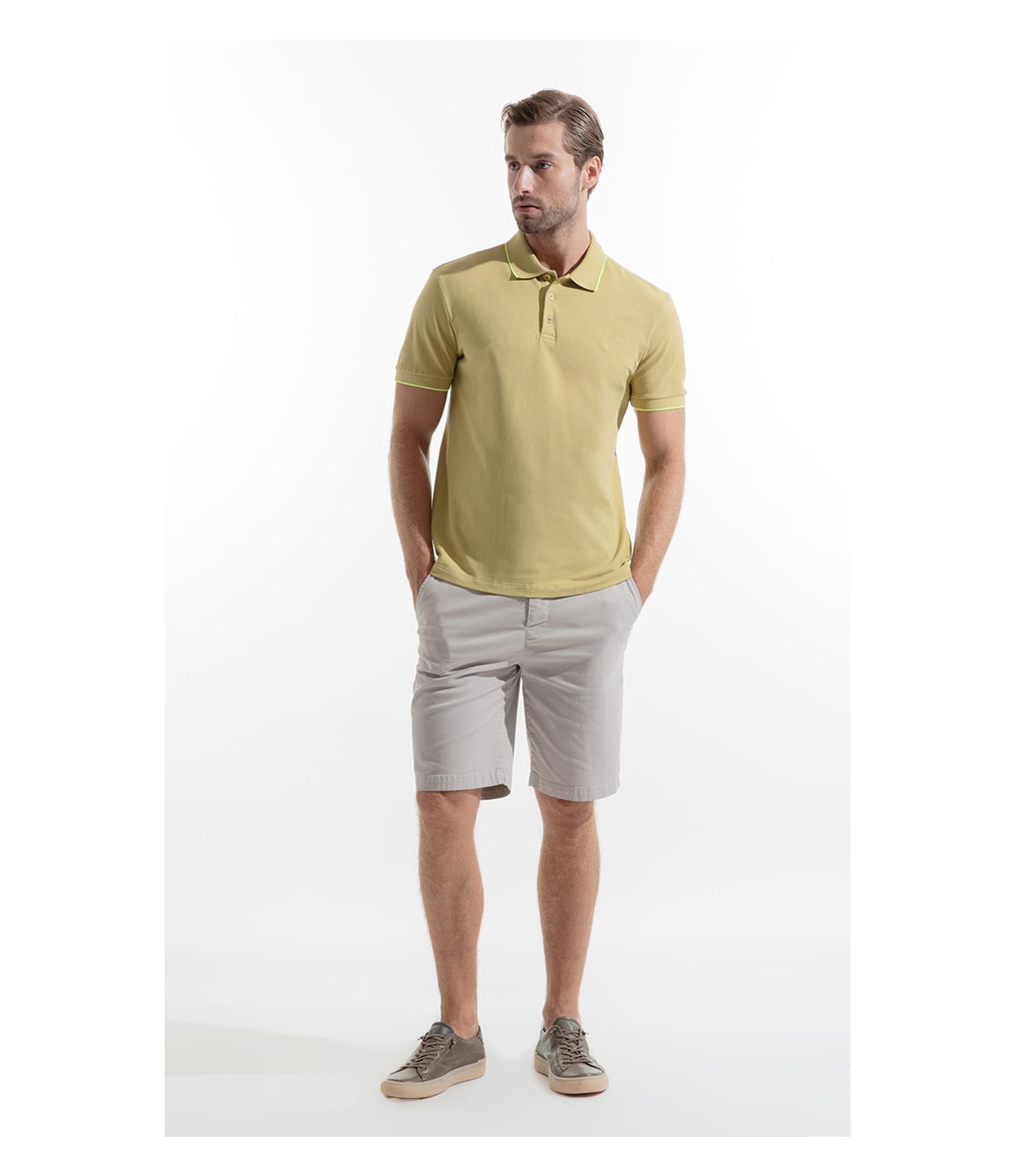 Polo Piquet Frieze Mostarda