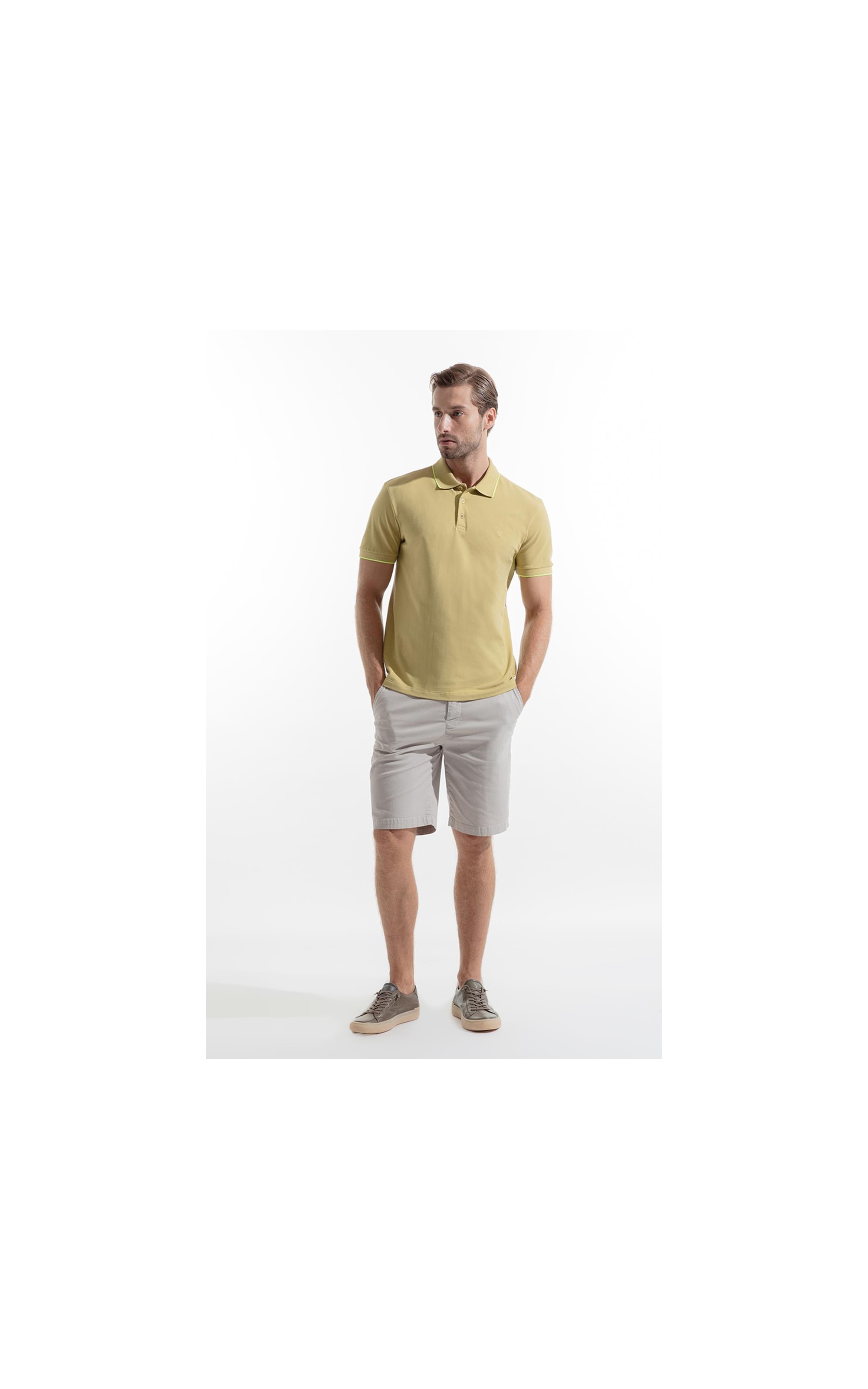 Polo Piquet Frieze Mostarda