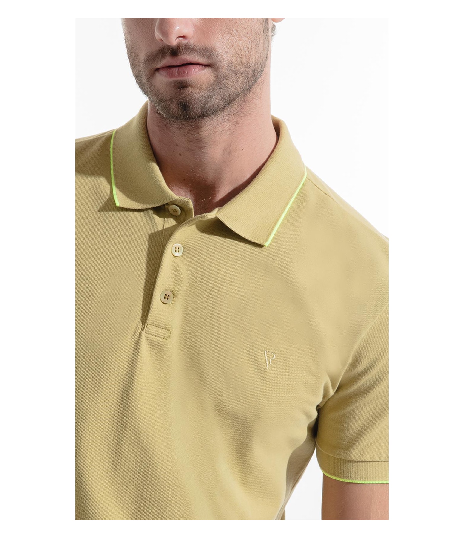 Polo Piquet Frieze Mostarda