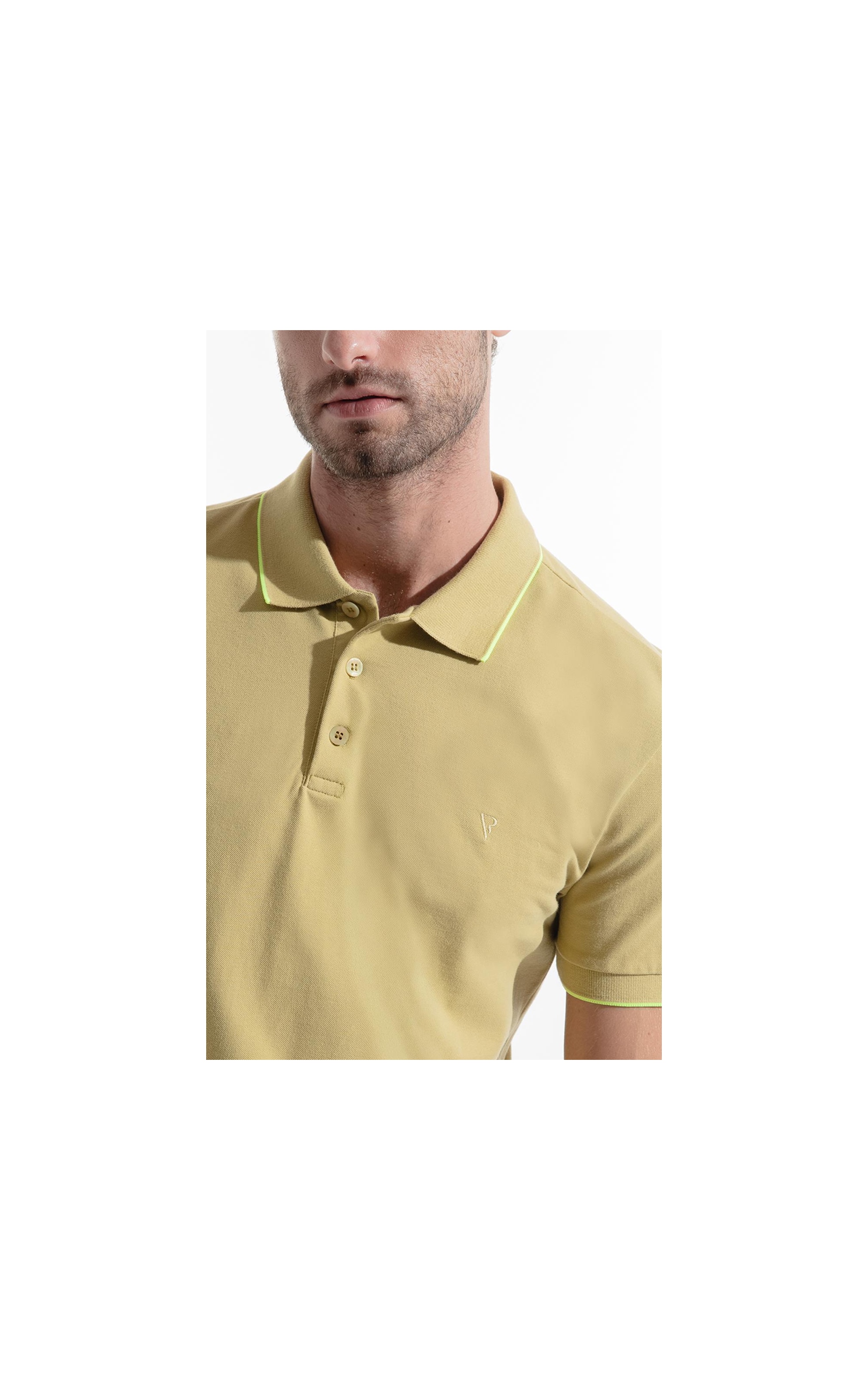 Polo Piquet Frieze Mostarda