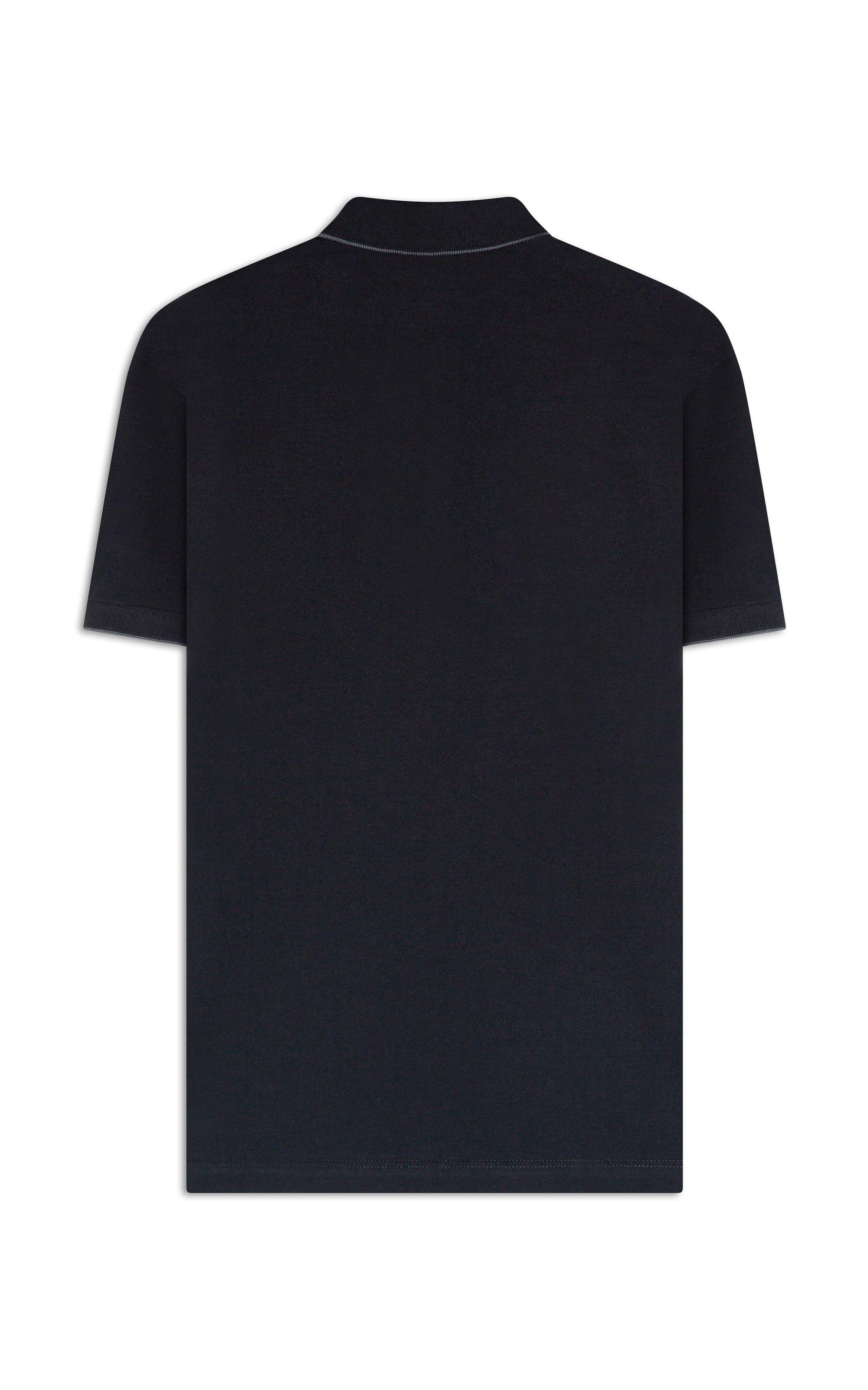Polo Piquet Frieze Preto