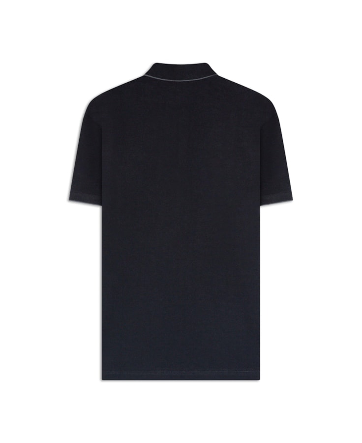 Polo Piquet Frieze Preto
