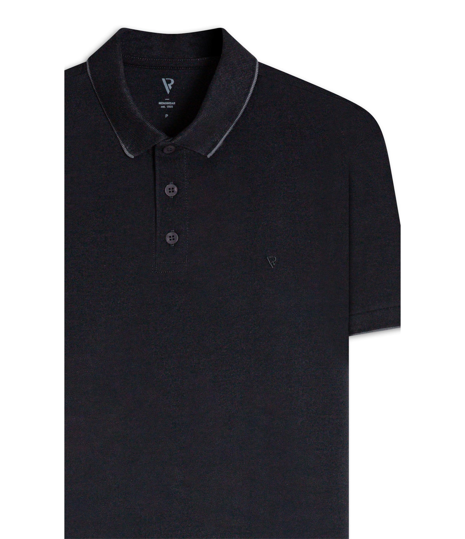 Polo Piquet Frieze Preto