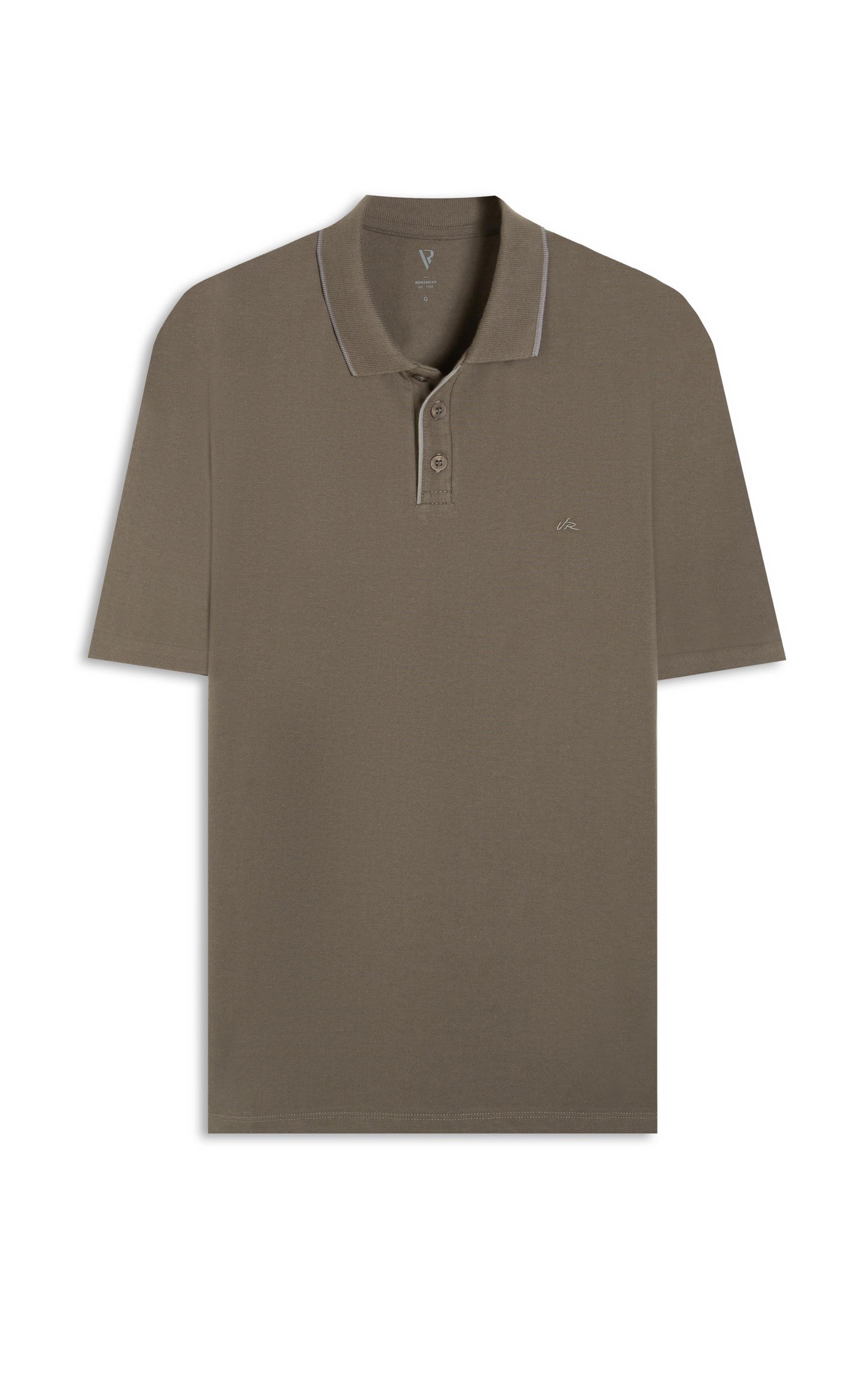 Polo Piquet Frize Detail Tabaco