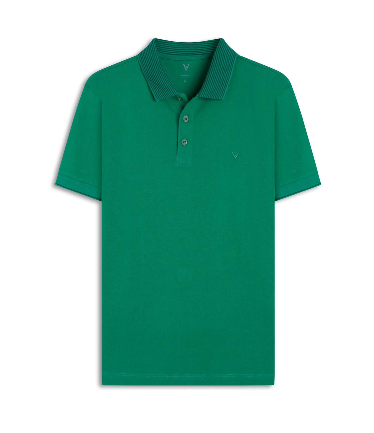 Polo Píquet Jacquard Stripe Verde Bandeira