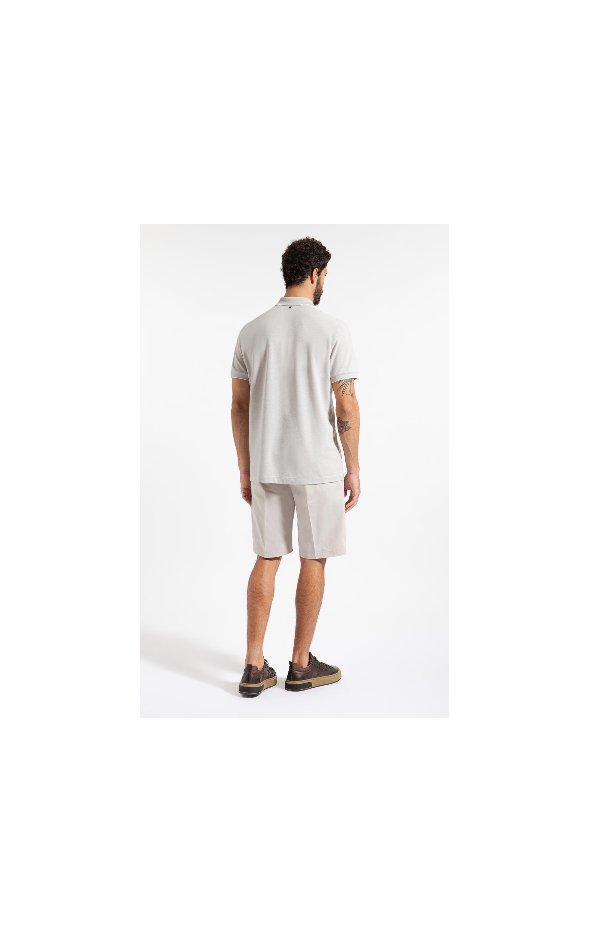 Polo Piquet Juno Cinza Claro