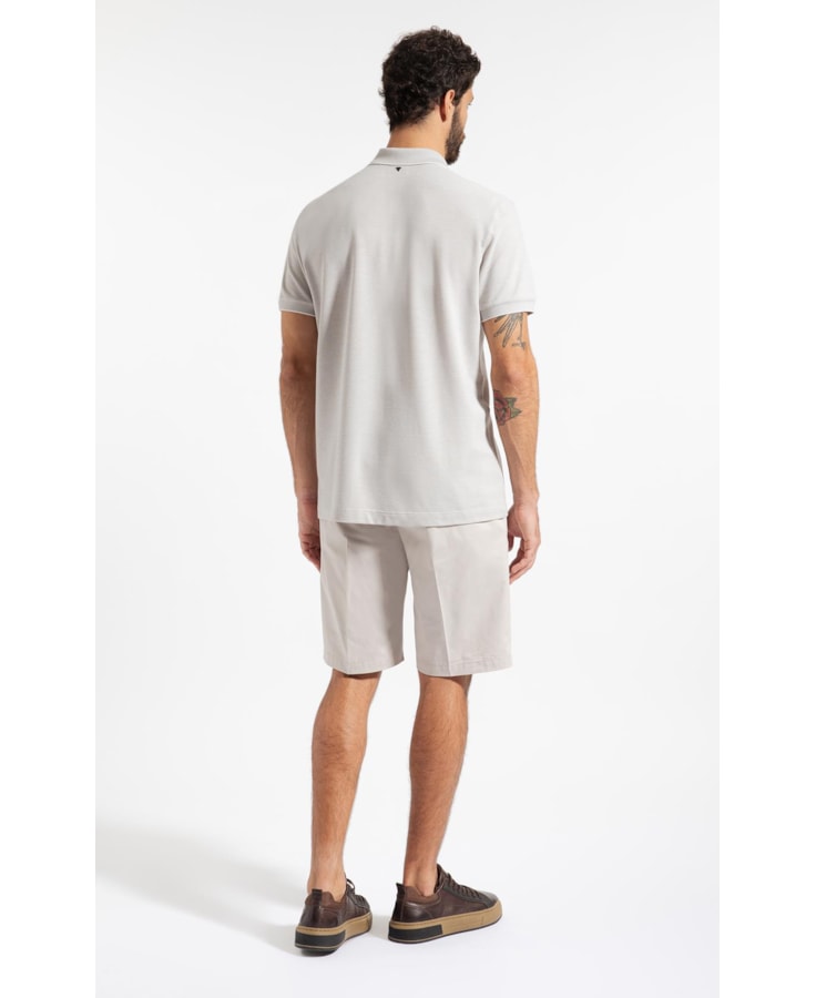 Polo Piquet Juno Cinza Claro
