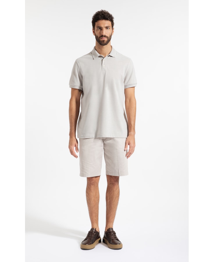 Polo Piquet Juno Cinza Claro
